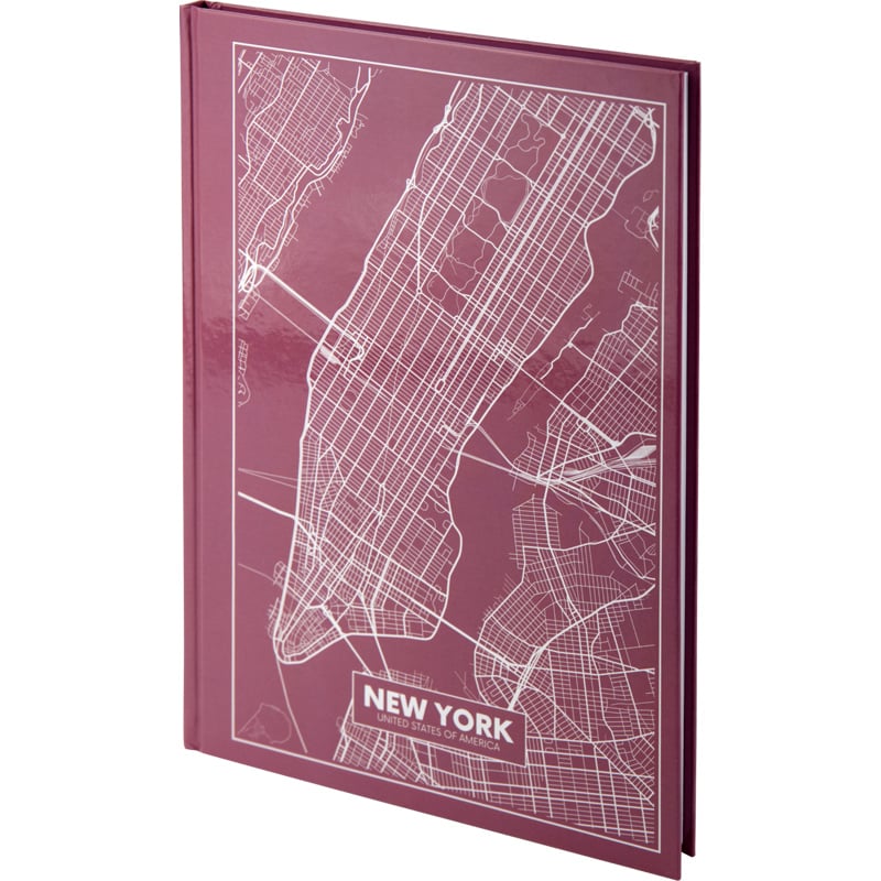 Книга записна Axent Maps New York A4 в клітинку 96 аркушів рожево-коричнева (8422-543-A) - фото 2