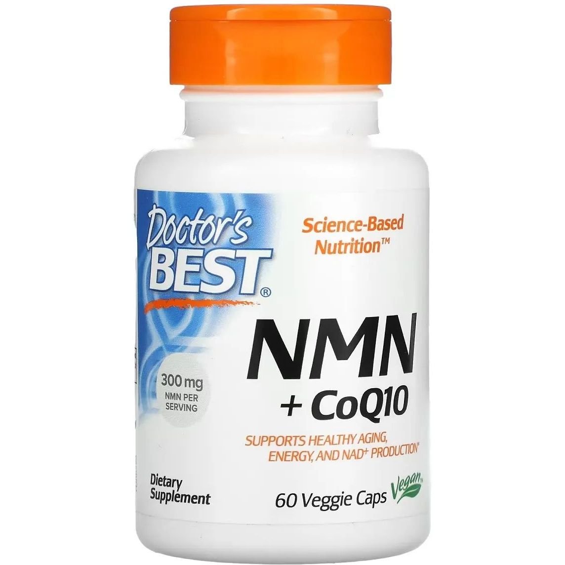 Комплекс Doctor's Best NMN 150 мг + CoQ10 50 мг 60 вегетаріанських капсул - фото 1