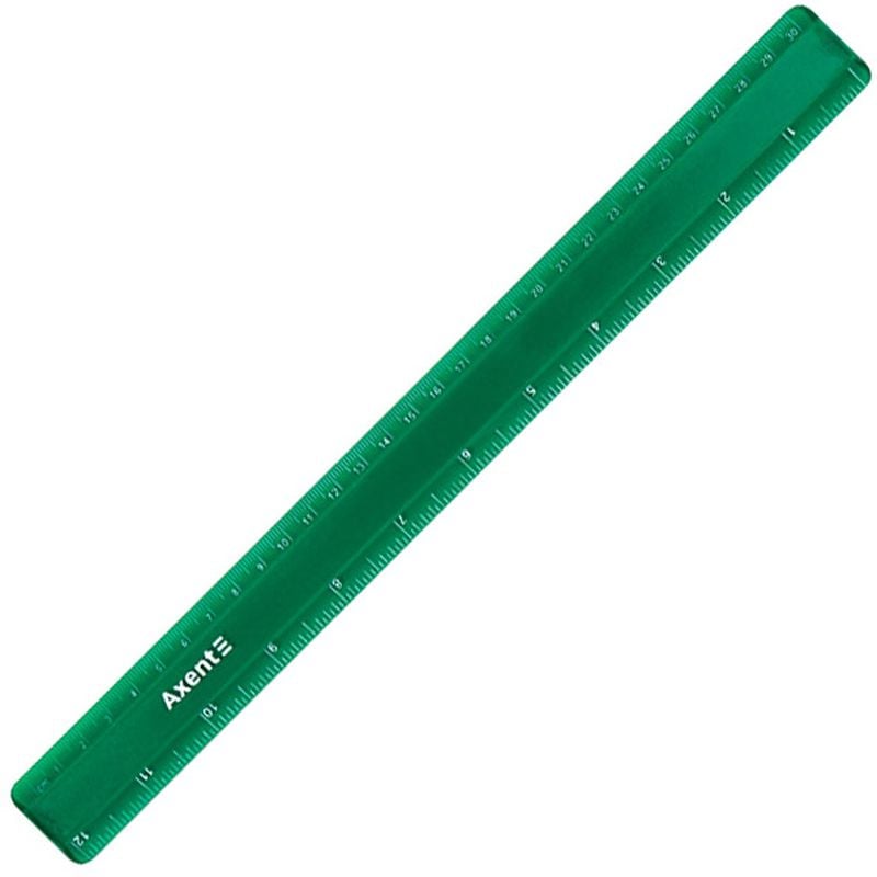 Лінійка Axent пластикова зелена 30 см (7530-05-A) - фото 1