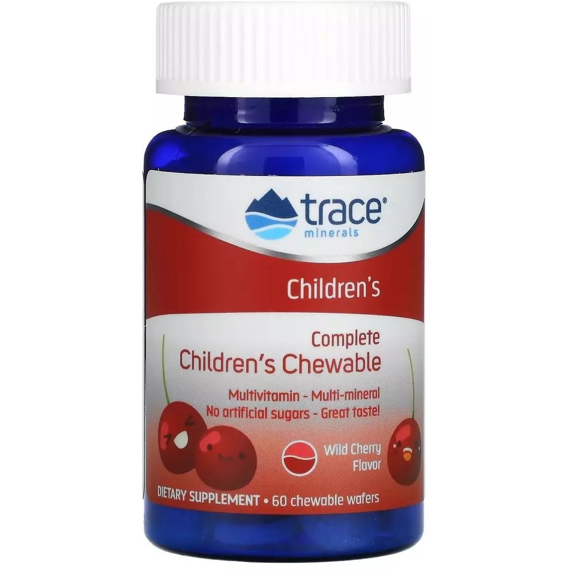 Витаминно-минеральный комплекс для детей Trace Minerals Complete Multi Children's Chewable со вкусом вишни 60 таблеток - фото 1