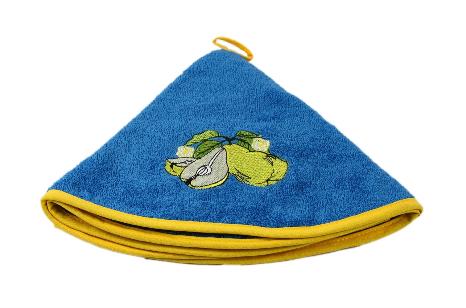Рушник махровий Izzihome Груша, з вишивкою, 420 г/м2, 60 см, 1 шт., синій (600479) - фото 1
