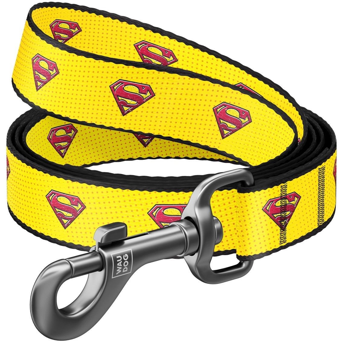 Поводок для собак Waudog Nylon Супермен 2, 122х1,5 см, разноцветный - фото 1