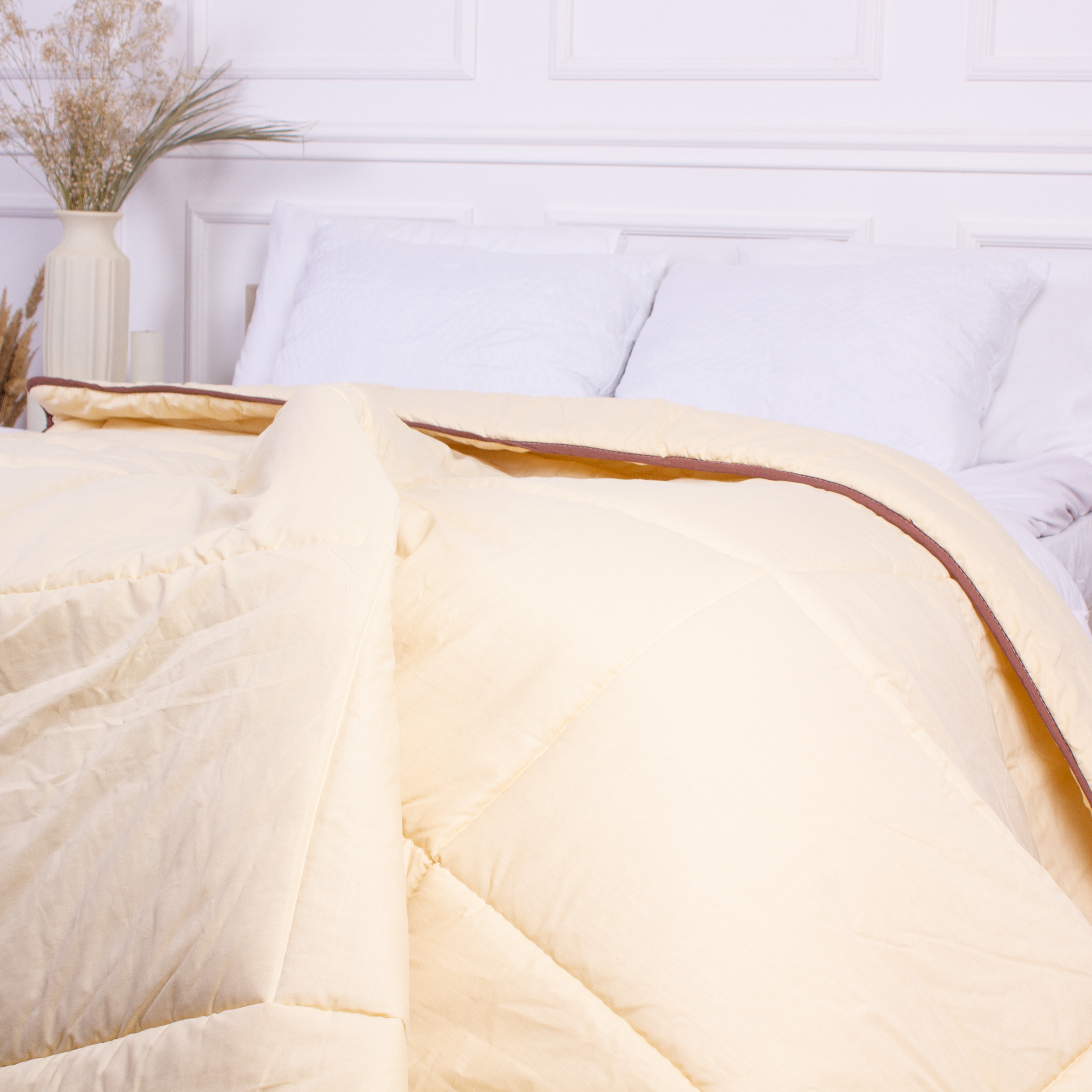 Одеяло шерстяное MirSon Carmela №0335, зимнее, 172x205 см, бежевое - фото 5