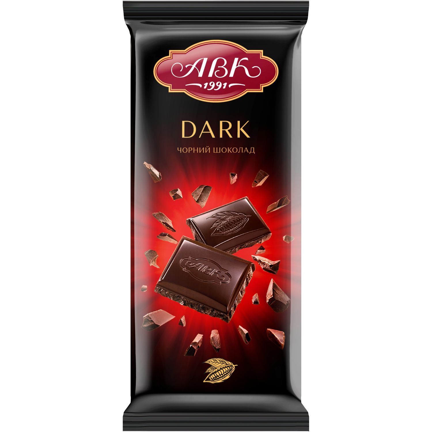 Шоколад чорний АВК Dark 57% 90 г - фото 1