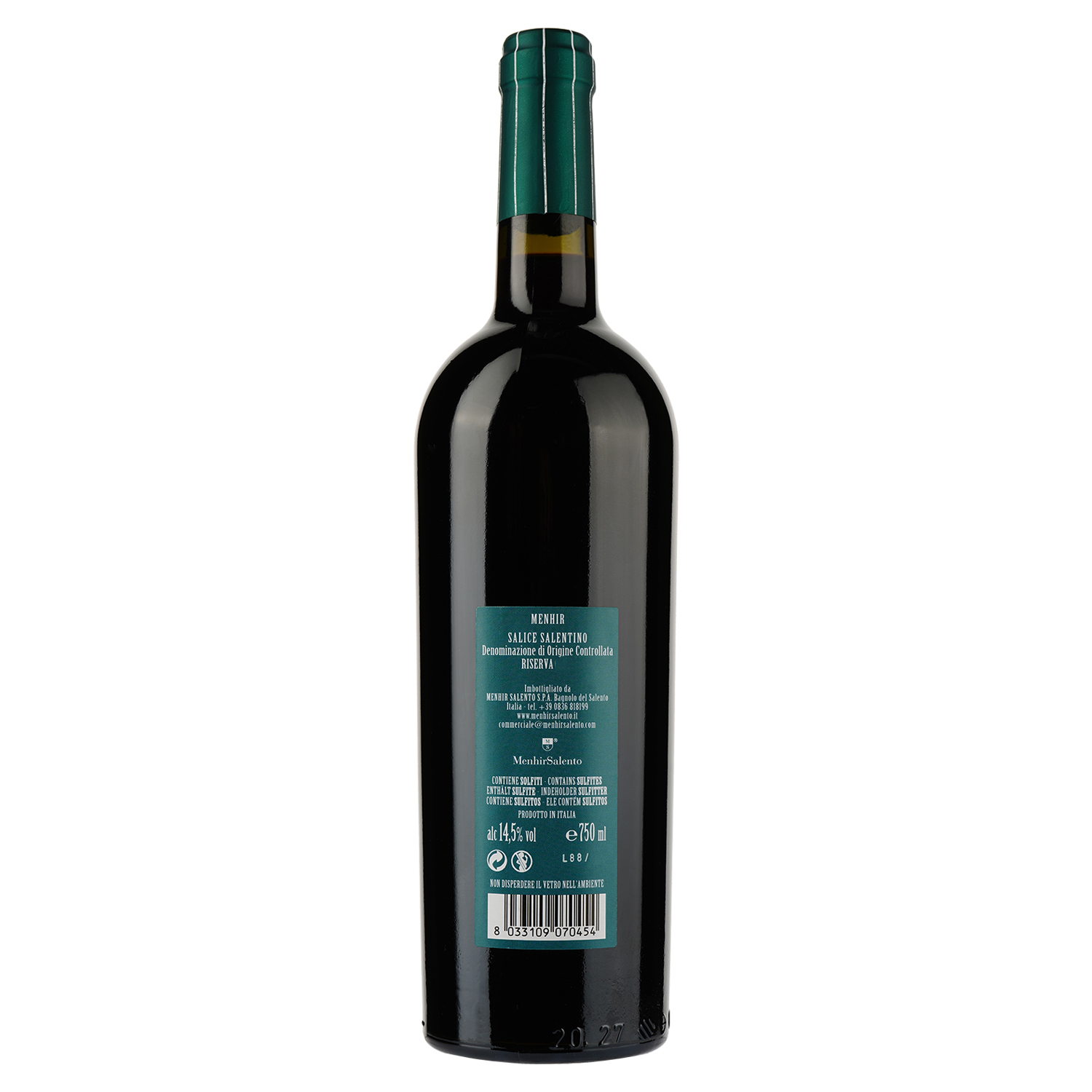 Вино Menhir Salento Silice Salentino Riserva, красное, сухое, 0,75 л - фото 2