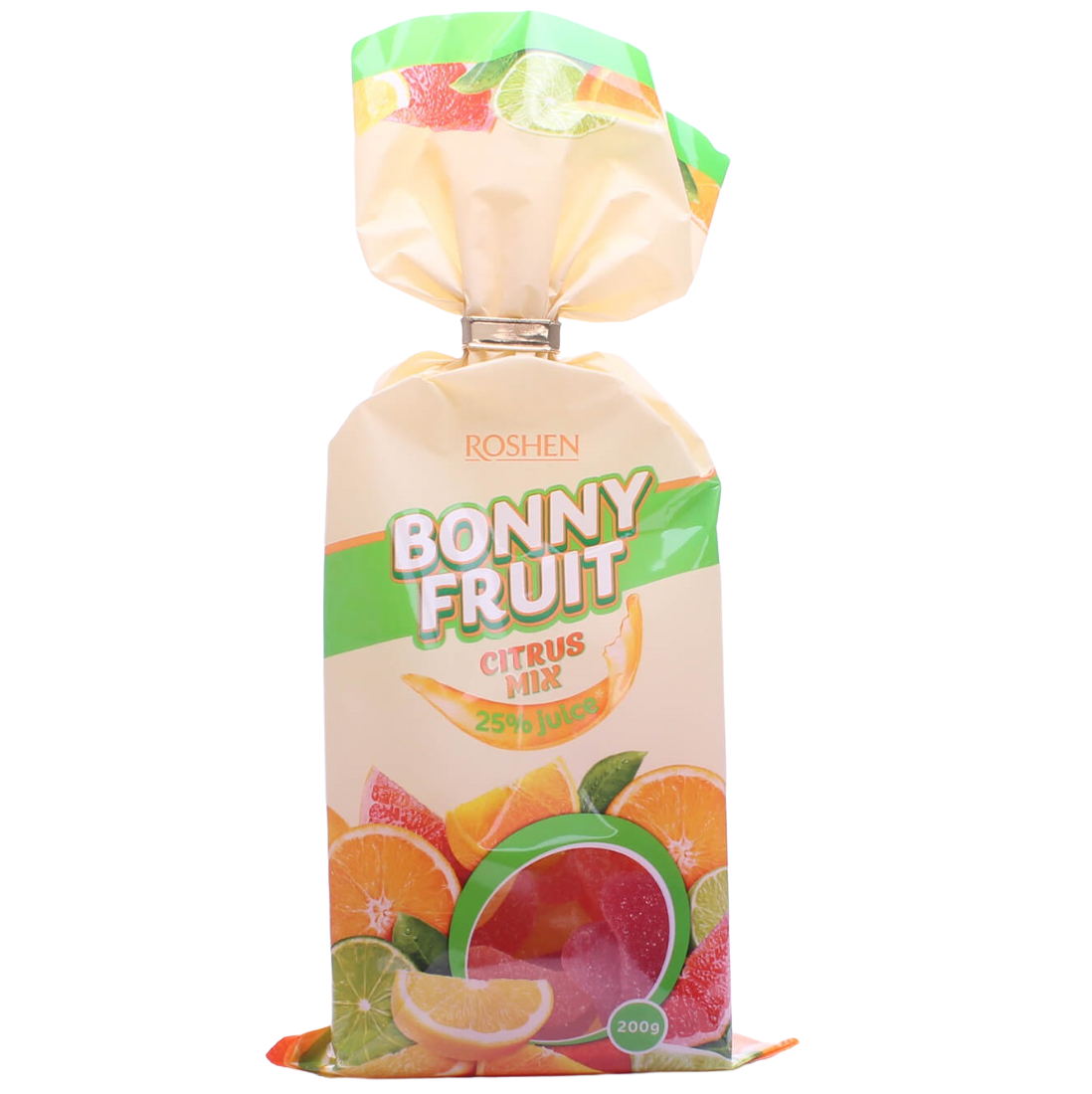 Цукерки Roshen BonnyFruit Цитрусові фрукти желейні, 200 г (776040) - фото 1