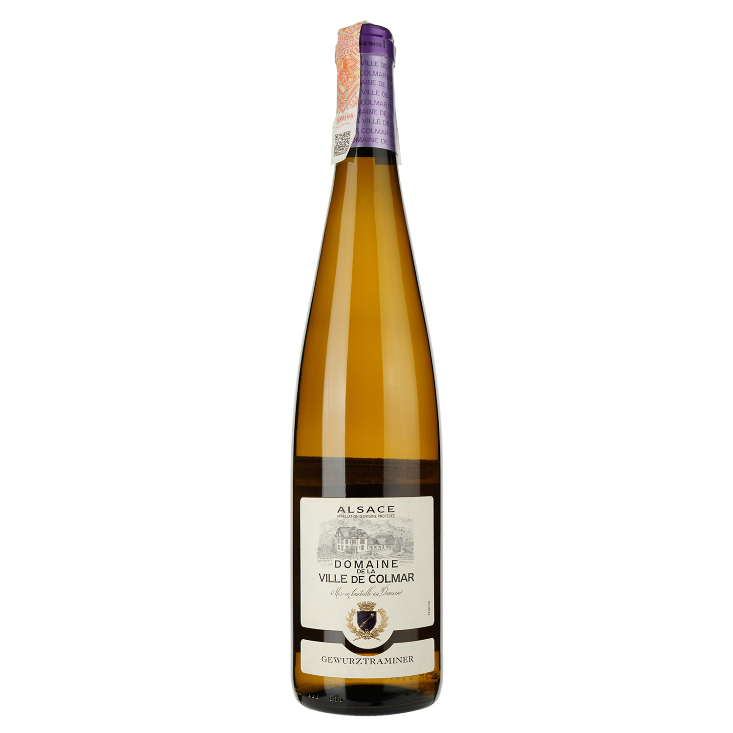 Вино Domaine de la Ville de Colmar Gewurztraminer, белое, полусухое, 0,75 л - фото 1