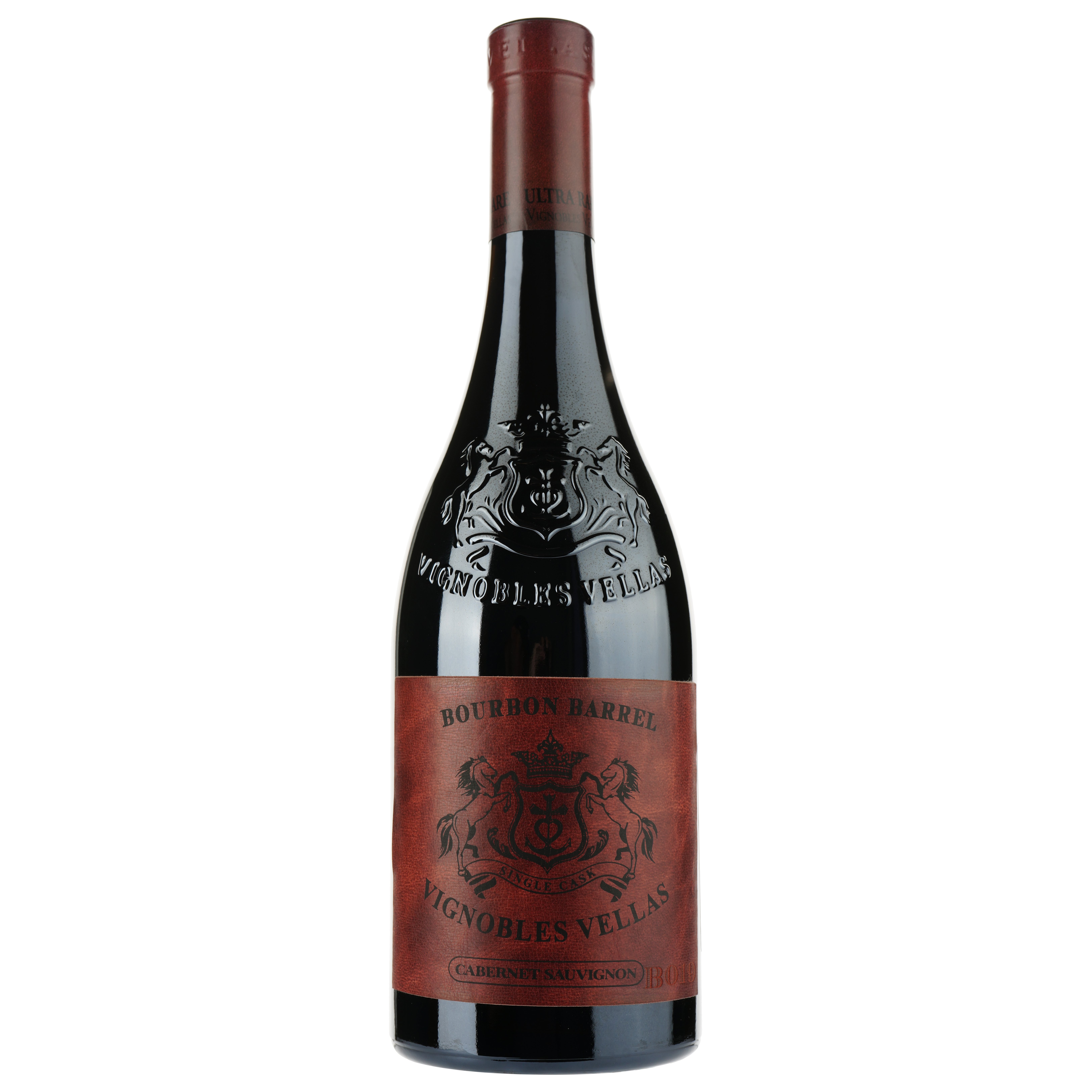 Вино Vignobles Vellas Bourbon Barrel Cabernet Sauvignon Pays D'Oc IGP, червоне, сухе, 0,75 л - фото 1