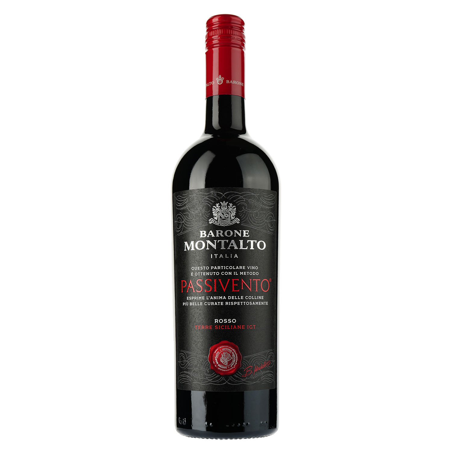 Вино Barone Montalto Passivento Rosso Terre Siciliane IGT, красное, полусухое, 0,75 л - фото 2