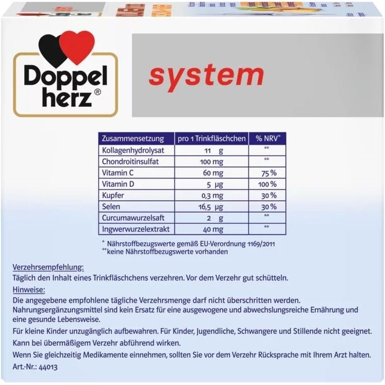 Харчова добавка Doppelherz System Колаген 11.000, Куркума + Імбир 750 мл (25 мл x 30 флаконів) - фото 3