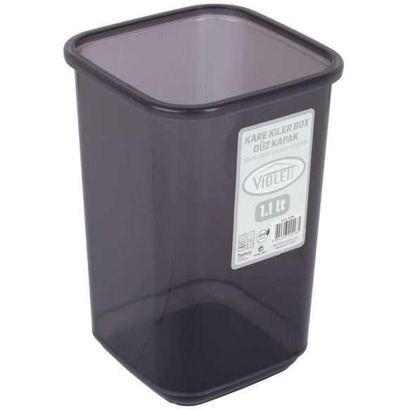Контейнер для сыпучих продуктов Violet House, 1,1 л, черный (0298 Transparent Black) - фото 2