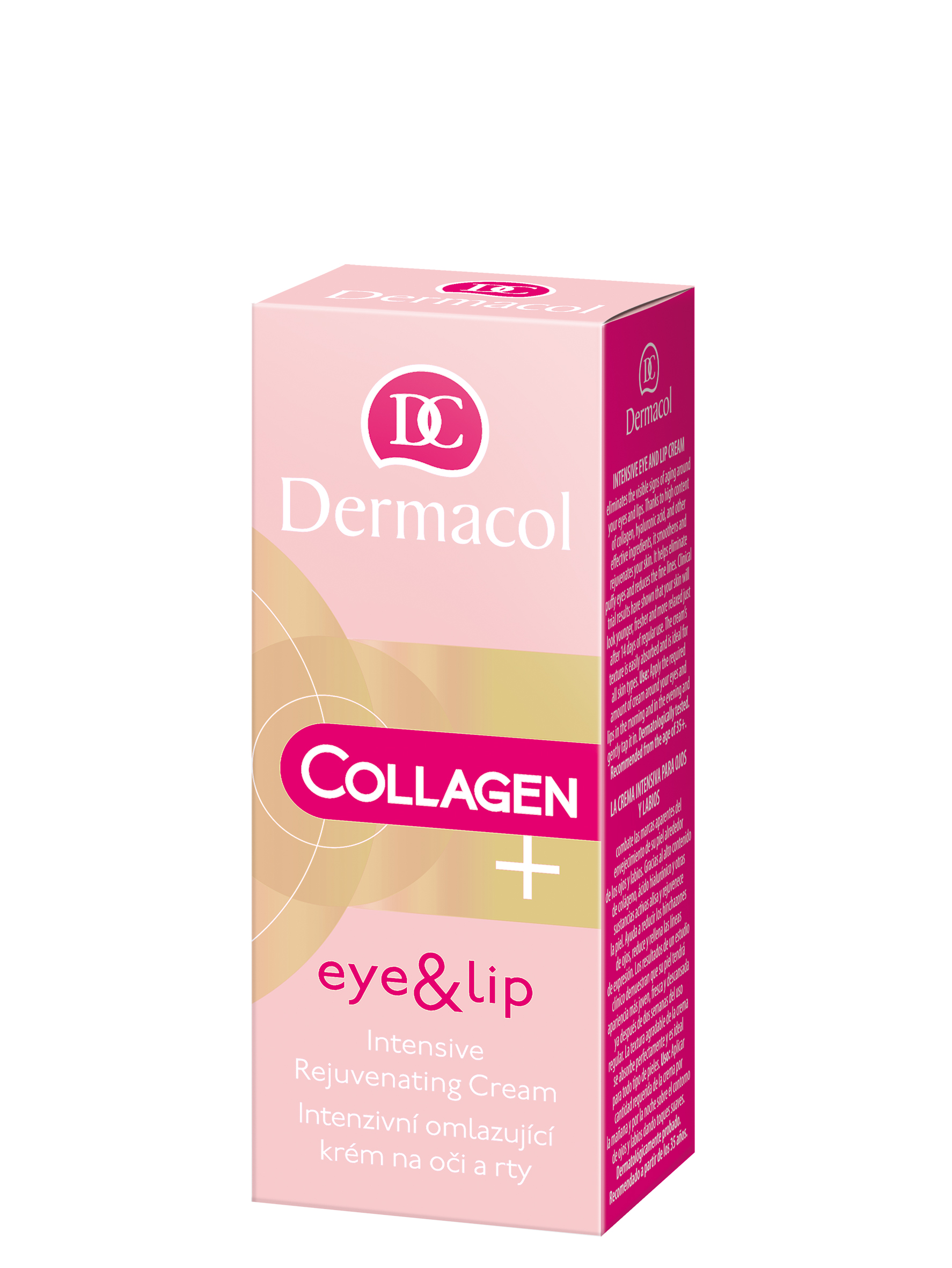 Інтенсивно-омолоджуючий крем для повік та губ Dermacol Collagen Plus, 15 мл - фото 1