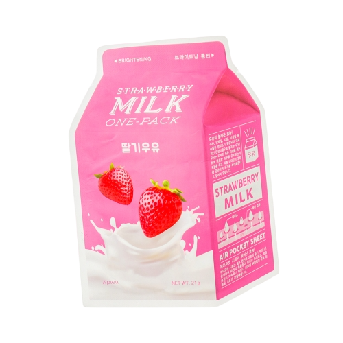 Тканинна маска A'pieu Strawberry Milk One-Pack з екстрактом полуниці, 21 мл - фото 1
