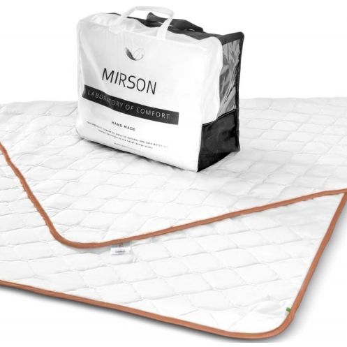 Одеяло шерстяное MirSon Gold Silk №053 летнее 200x220 см белое - фото 2