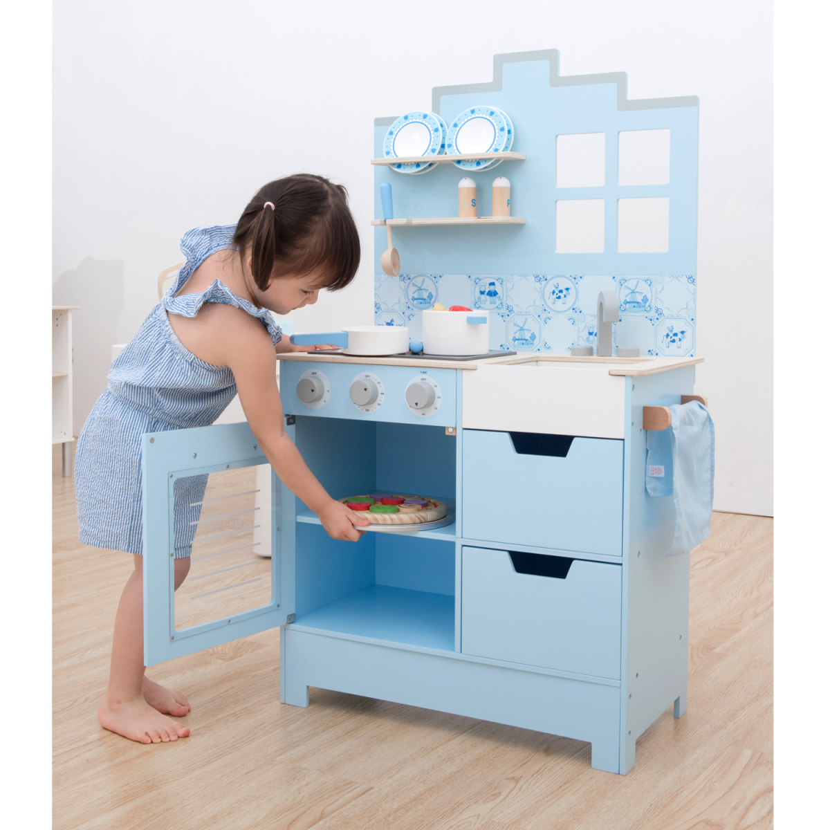 Игровой набор New Classic Toys Кухня Delft, голубой (11069) - фото 5