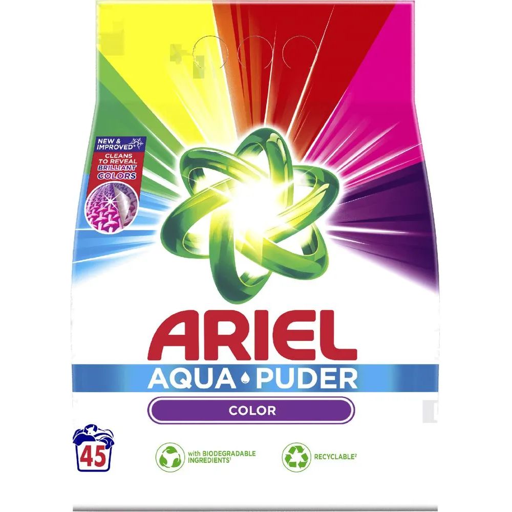 Пральний порошок Ariel Аква-Пудра Color Яскраві кольори 2.925 кг - фото 1