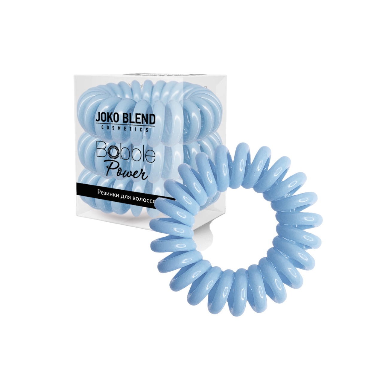 Набор резинок для волос Joko Blend Power Bobble Light Blue, светло-голубой, 3 шт. - фото 1