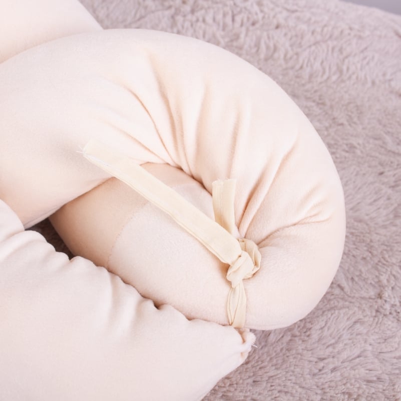 Защитная велюровая коса в кроватку MirSon Kids Time 28-0004 Cream Velvet, розовая - фото 11