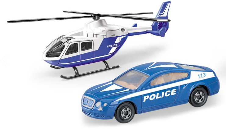 Игровой набор вертолет + автомодель Mondo Безопасность, 1:64 (54051) - фото 2