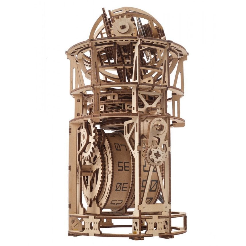 Механічний 3D Пазл Ukrainian Gears Астроном Настільний годинник із турбійоном, 338 елементів (70162) - фото 4