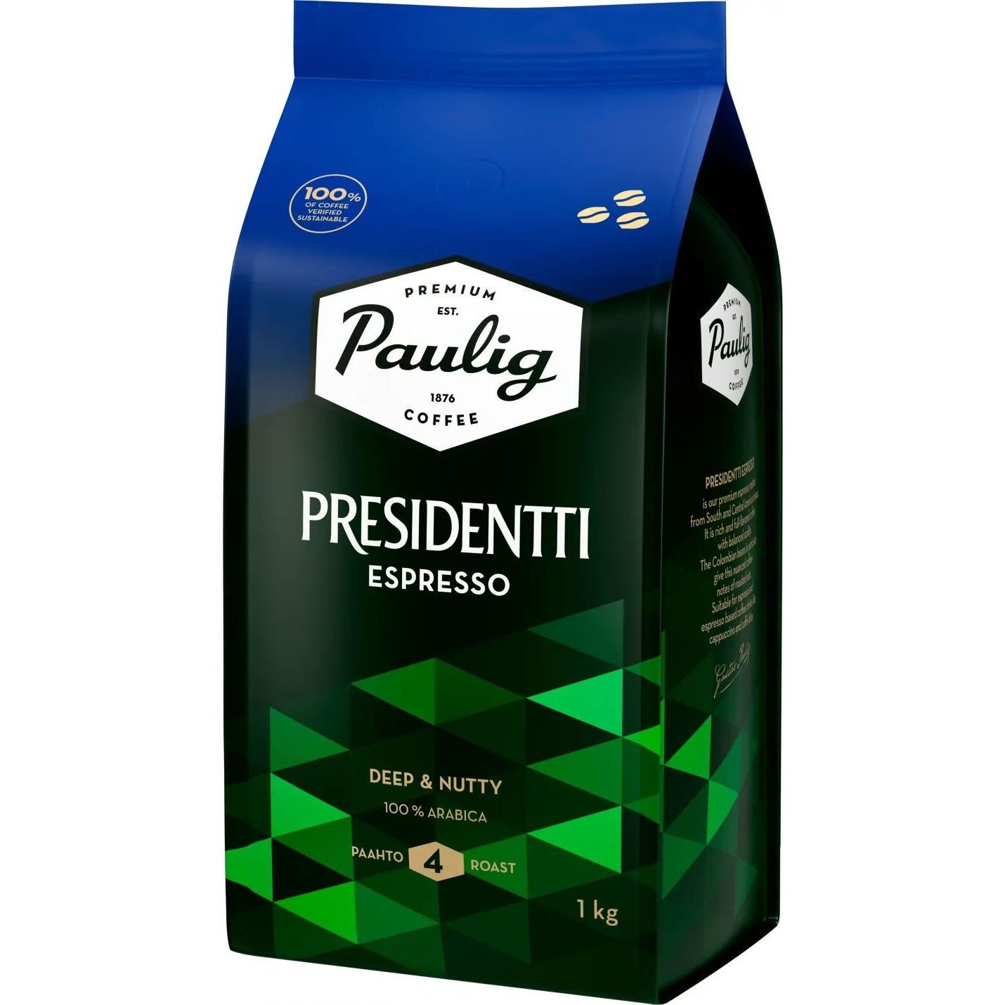 Кава зернова Paulig Presidentti Espresso 1 кг (758200) - фото 1