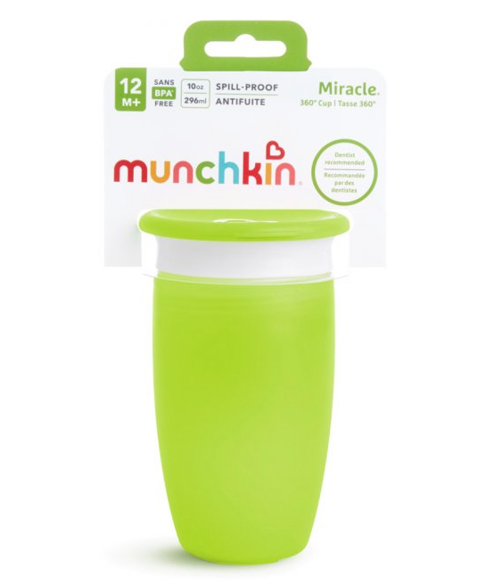 Чашка-непроливайка Munchkin Miracle 360 з кришкою, 296 мл, салатовий (051860) - фото 4