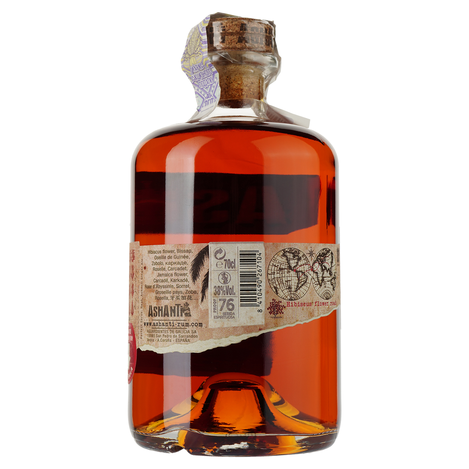 Ромовый напиток Ashanti Spiсed Rum, 38%, 0,7 л - фото 2