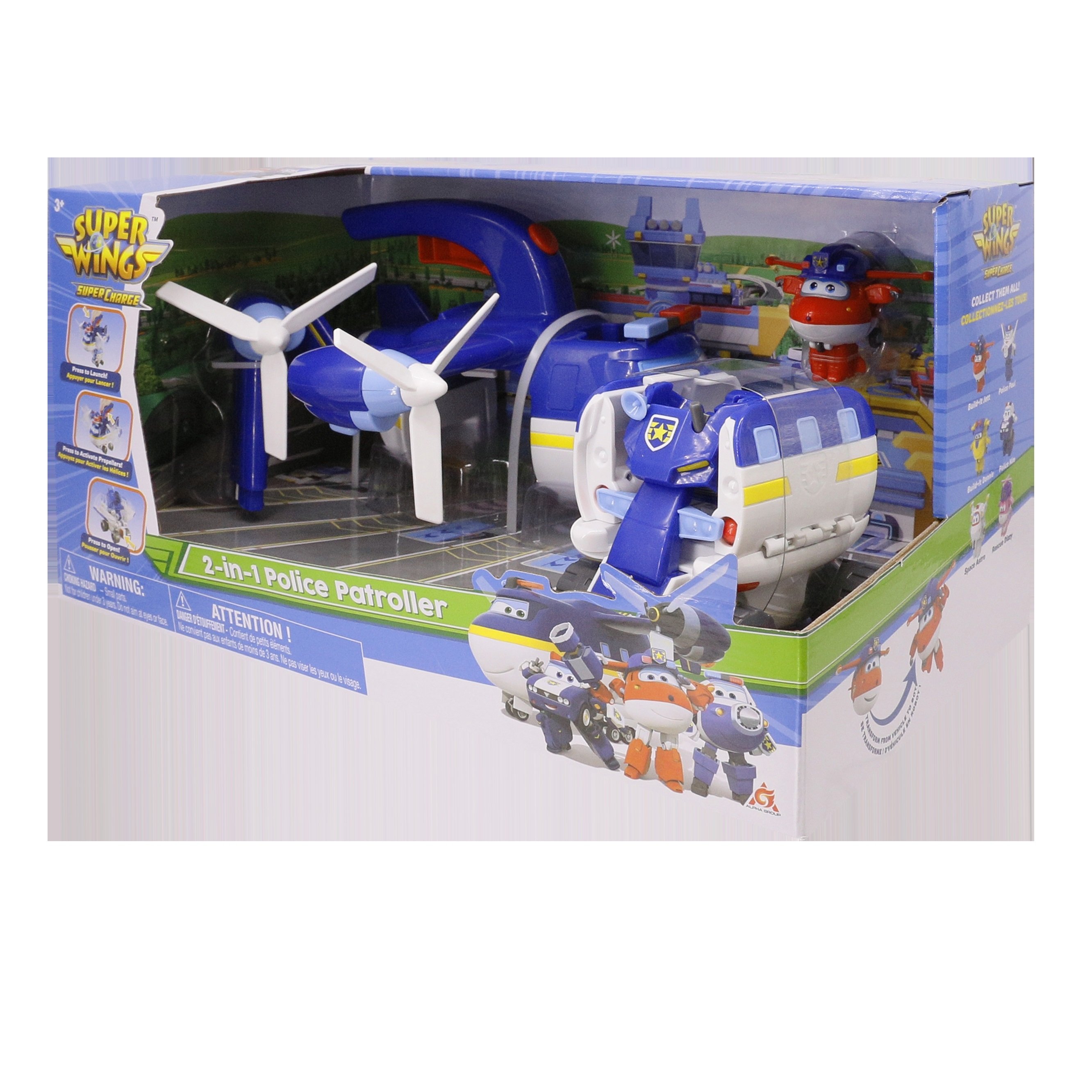 Игровой набор Super Wings Supercharge 2-in-1 Police Patroller 2в1 Полицейский транспорт (EU740834) - фото 3