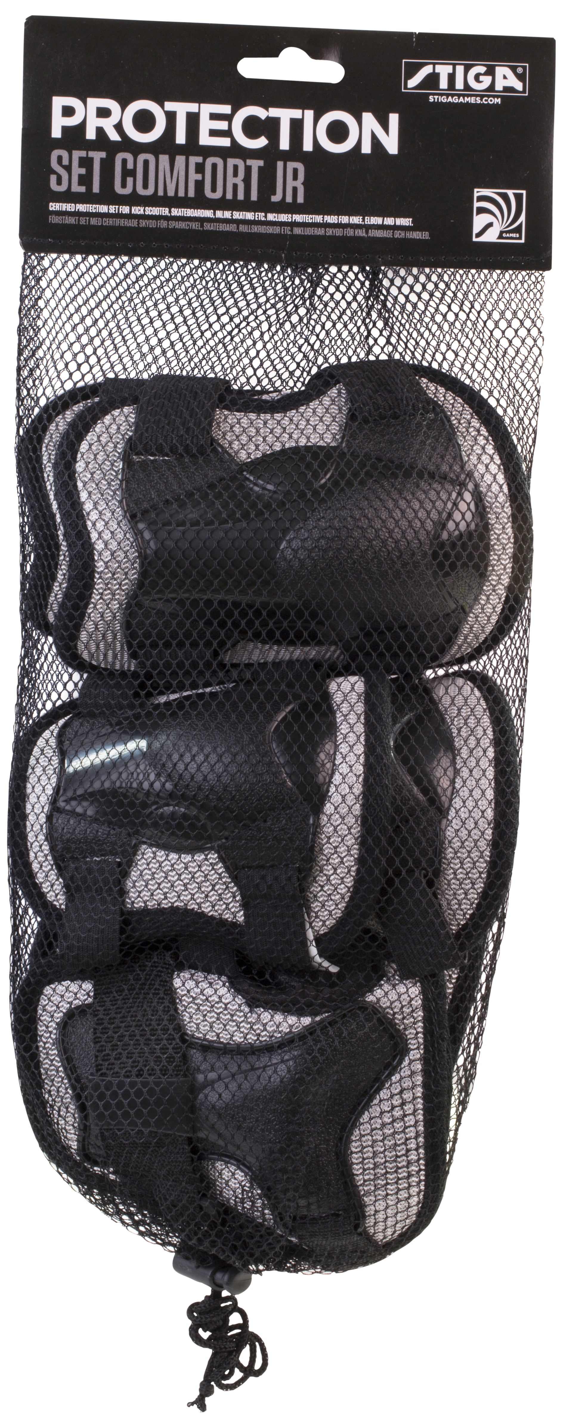 Защитный комплект Stiga Comfort JR, размер L, черный (82-2741-06) - фото 5