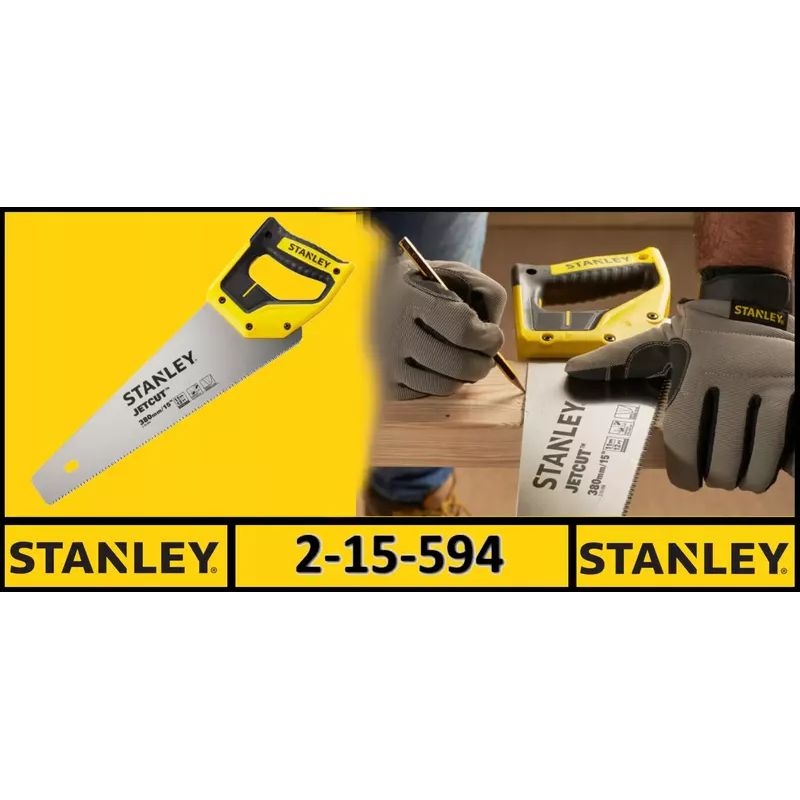 Ножівка по дереву Stanley Jet-Cut Fine 11TPI 380 мм (2-15-594) - фото 4