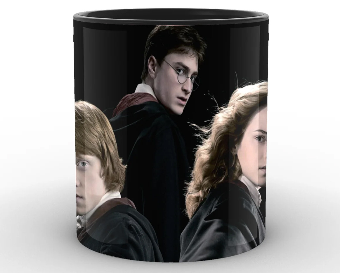 Кружка GeekLand Harry Potter Гаррі Поттер на чорному тлі HP.02.011 Чорний - фото 2