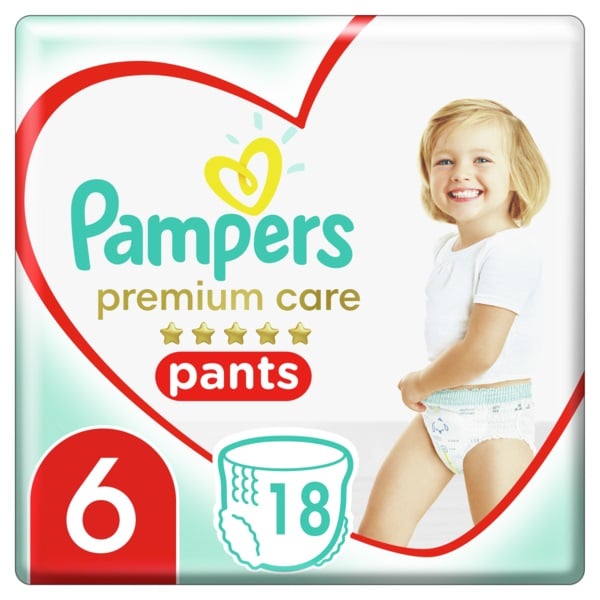 Подгузники-трусики Pampers Premium Care Pants 6 (15+ кг), 18 шт. - фото 1