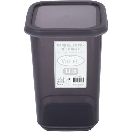 Контейнер для сыпучих продуктов Violet House, 1,1 л, черный (0298 Transparent Black) - фото 3