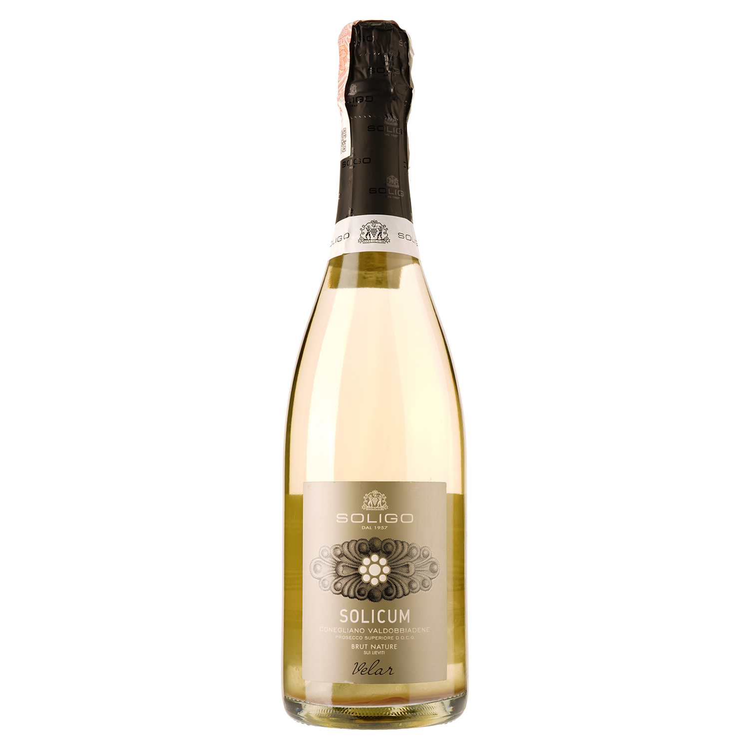 Игристое вино Soligo Col Fondo Sparkling Prosecco DOCG, белое, нон-дозаж, 11,5%, 0,75 л - фото 1