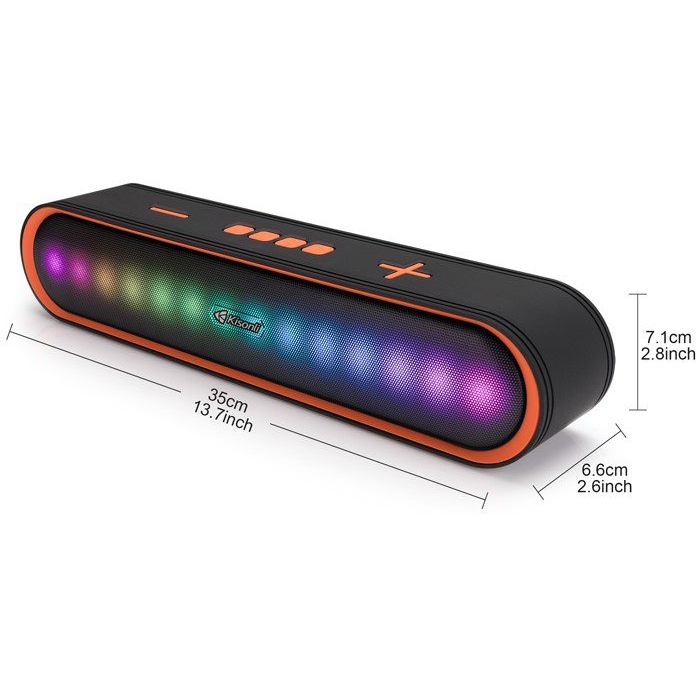 Портативна колонка ретро Kisonli LED915 Bluetooth 1200 mAh 10 Вт Black - фото 5