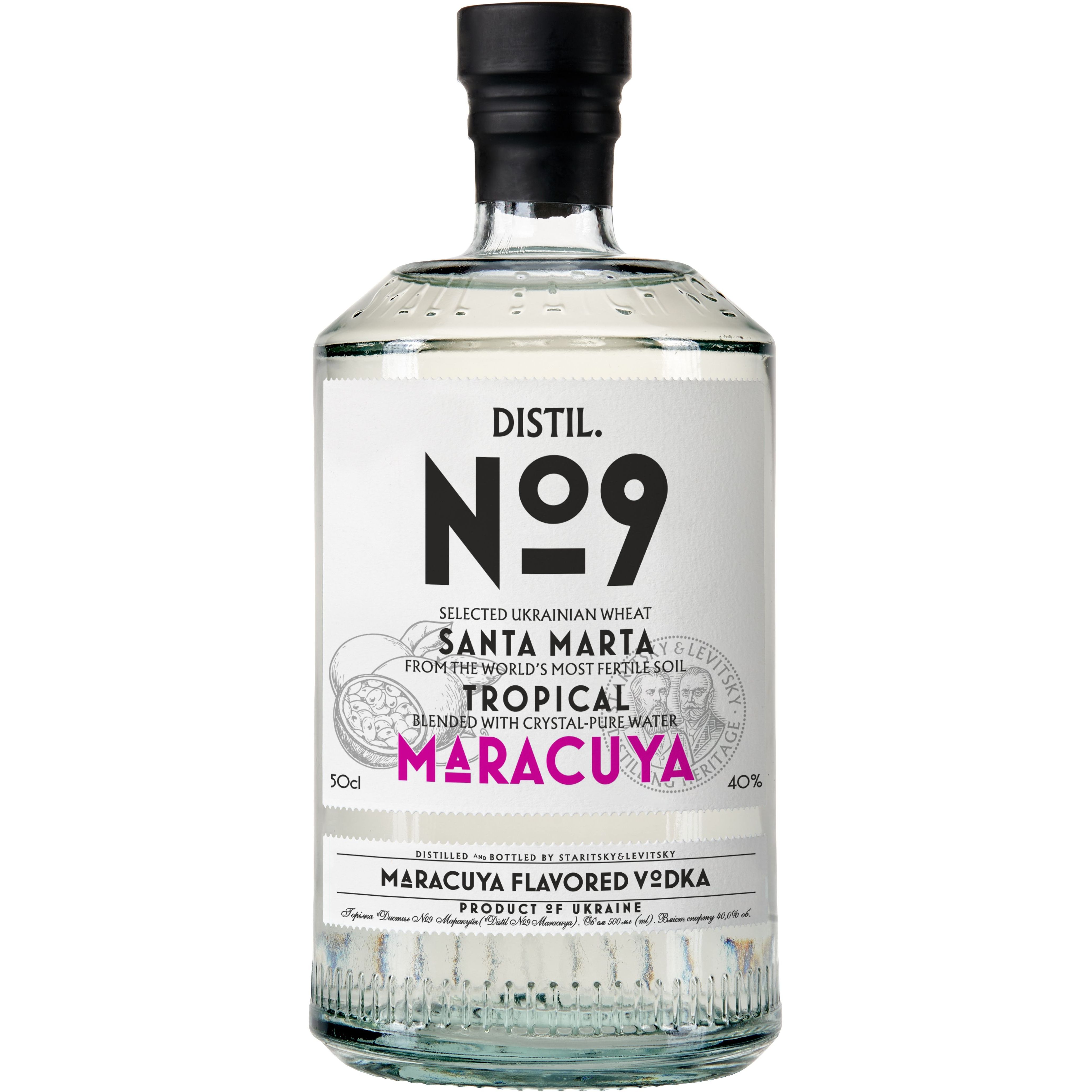 Водка Distil №9 Maracuya 40% 0.5л - фото 1