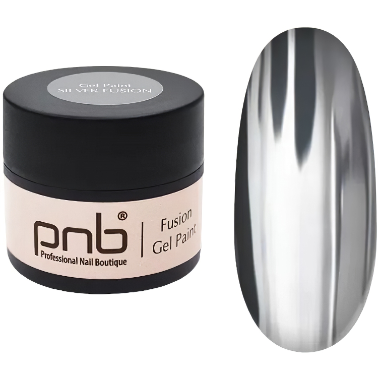 Гель-краска Серебряное литье PNB UV/LED Gel Paint Silver Fusion 5 мл - фото 1