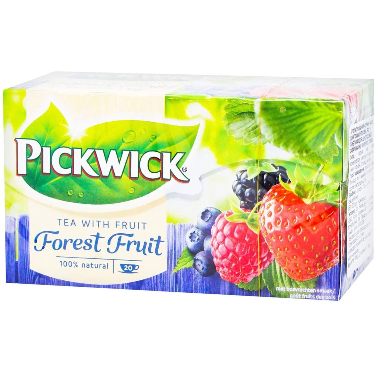 Чай черный Pickwick, с лесными ягодами, 30 г (20 шт. х 1,5 г) (907480) - фото 1