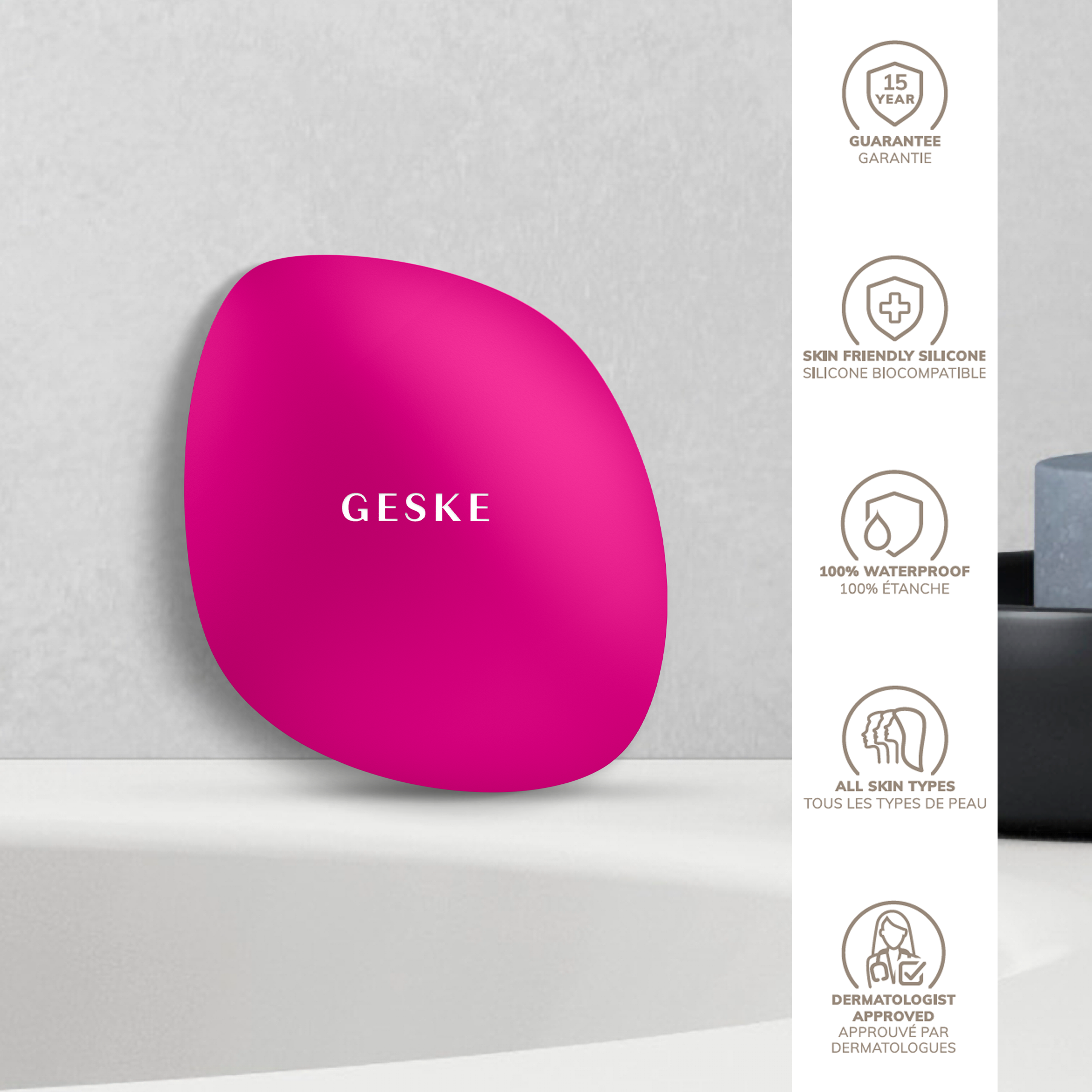 Щетка для лица GESKE Facial Brush 4 в 1 сиреневая - фото 5