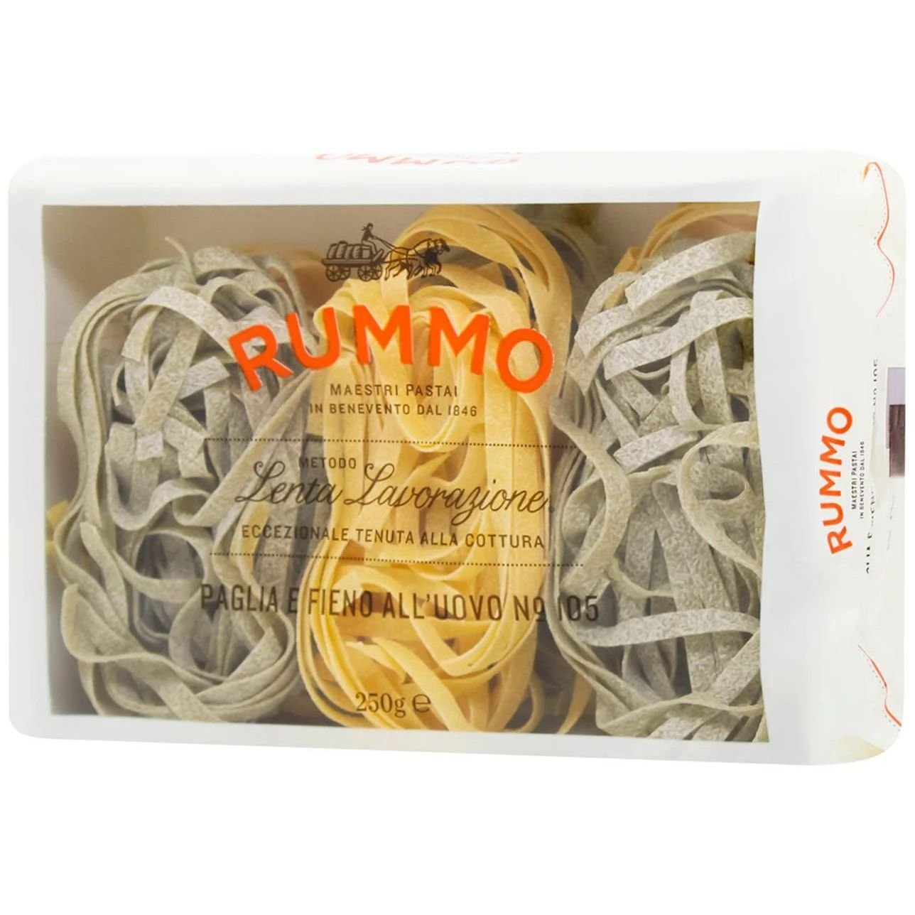 Макаронные изделия Rummo Paglia E Fieno All'uovo N°105 250 г - фото 1