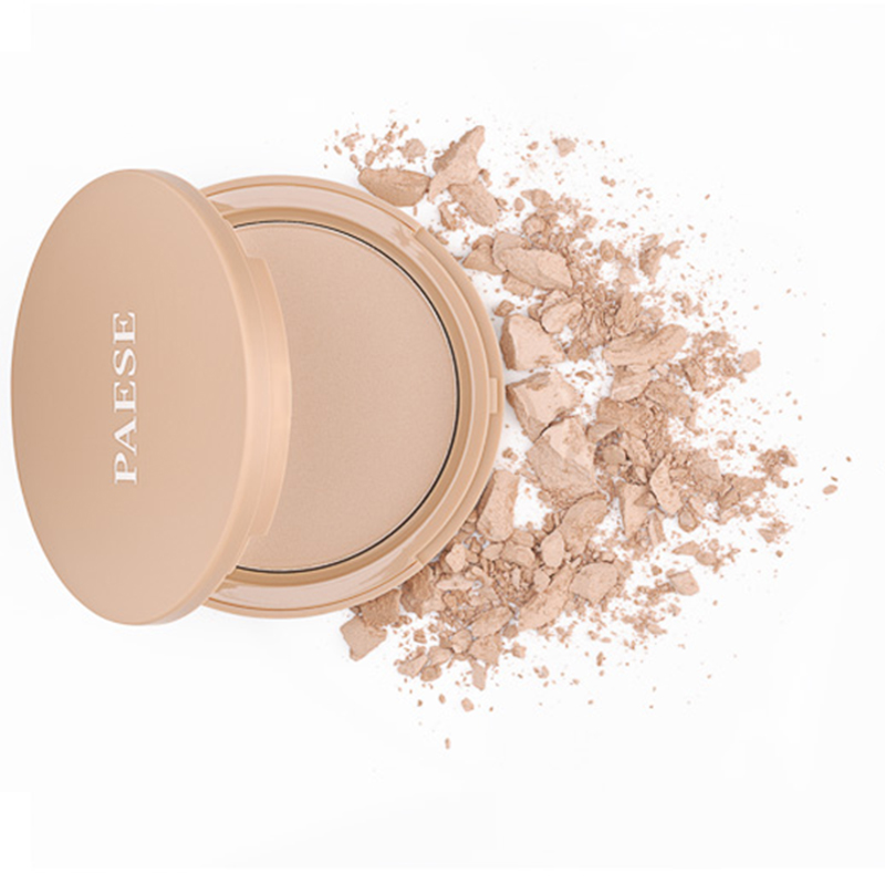 Пудра компактна Paese Glowing Powder Mgla димчаста, з бархатистою формулою, що світиться, відтінок 12 (Natural Beige), 10 г - фото 4