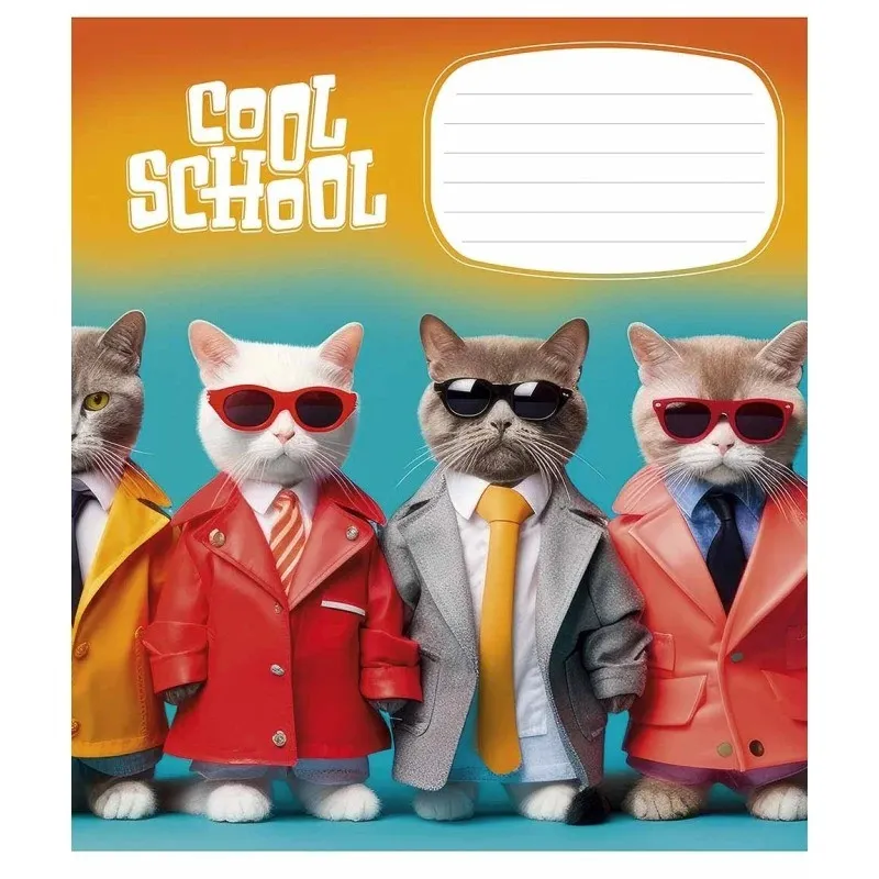 Тетрадь ученическая Школярик Cool School 012-3307L-4 в линию 12 листов - фото 1