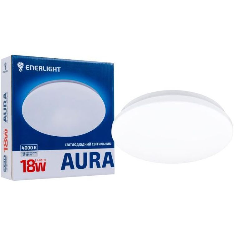 Cвітильник стельовий світлодіодний Enerlight Aura, 18Вт, 4000К, 280х45 мм (AURA18SMD80N) - фото 2