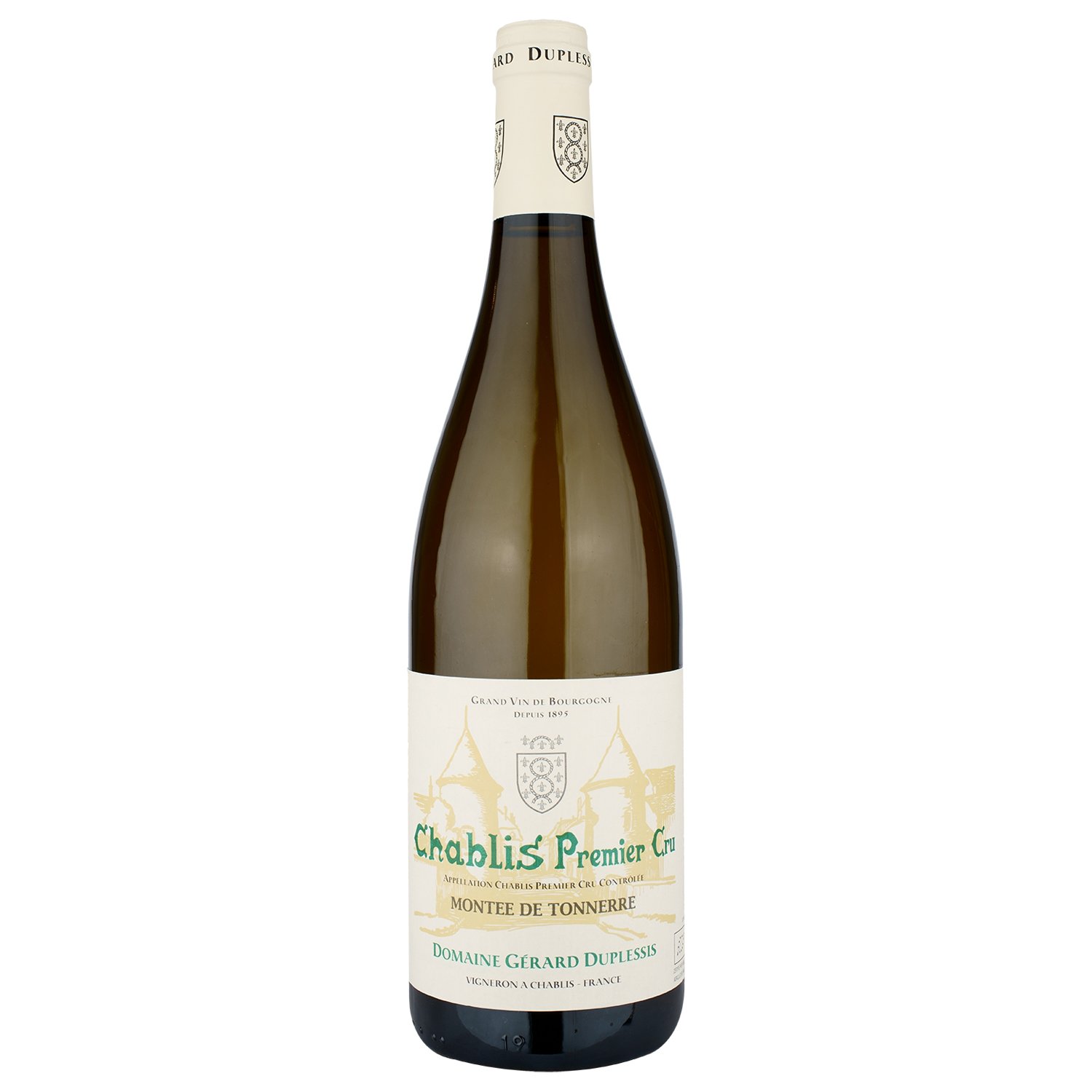 Вино Gerard Duplessis Chablis 1er Cru Montee de Tonnerre 2020, біле, сухе, 0,75 л (R4417) - фото 1
