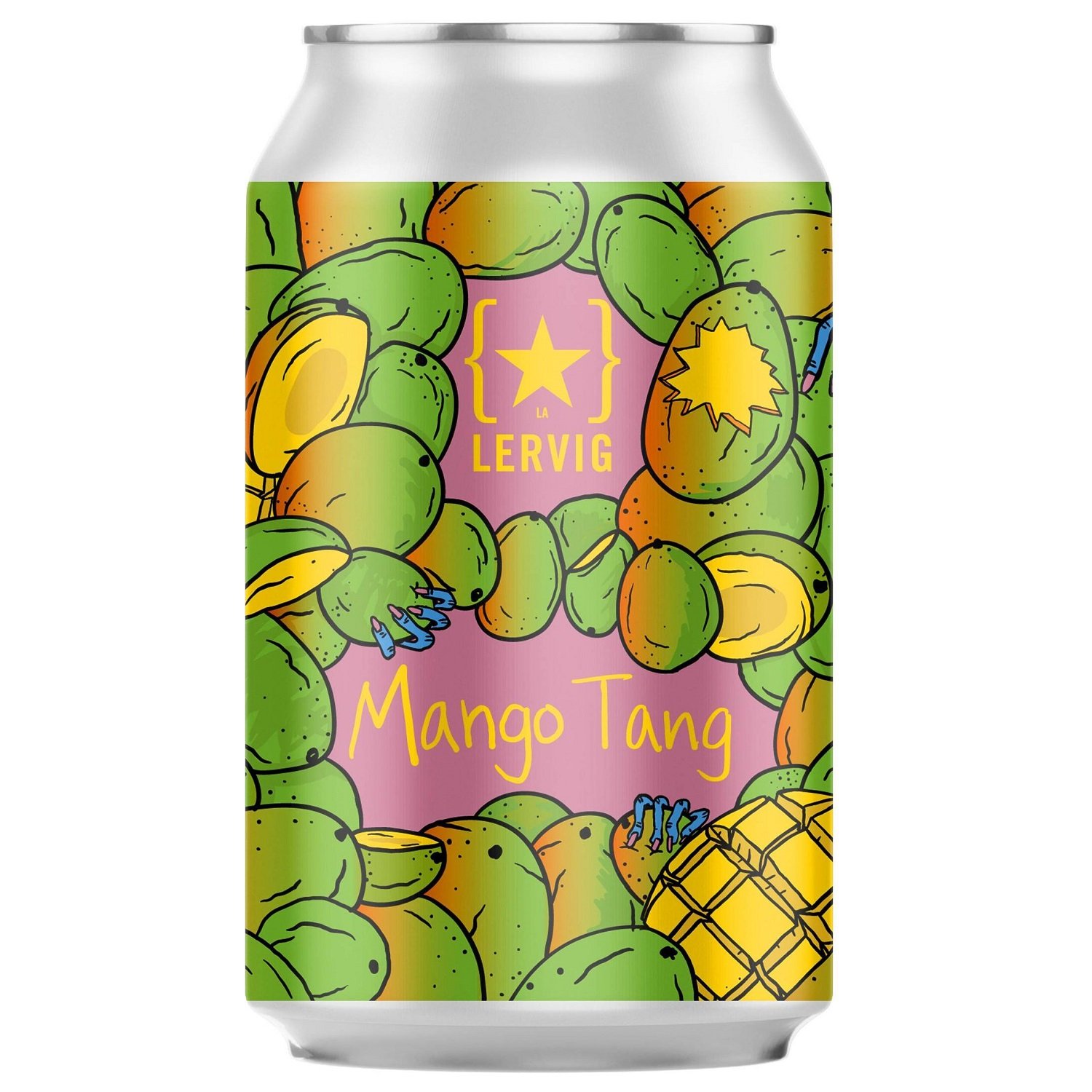Пиво Lervig Mango Tang, світле, нефільтроване, 7%, з/б, 0,33 л (R0858) - фото 1