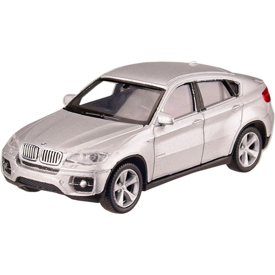 Машина Металева Bmw X6 Welly 44016Cw Масштаб 1:43 Срібний - фото 1