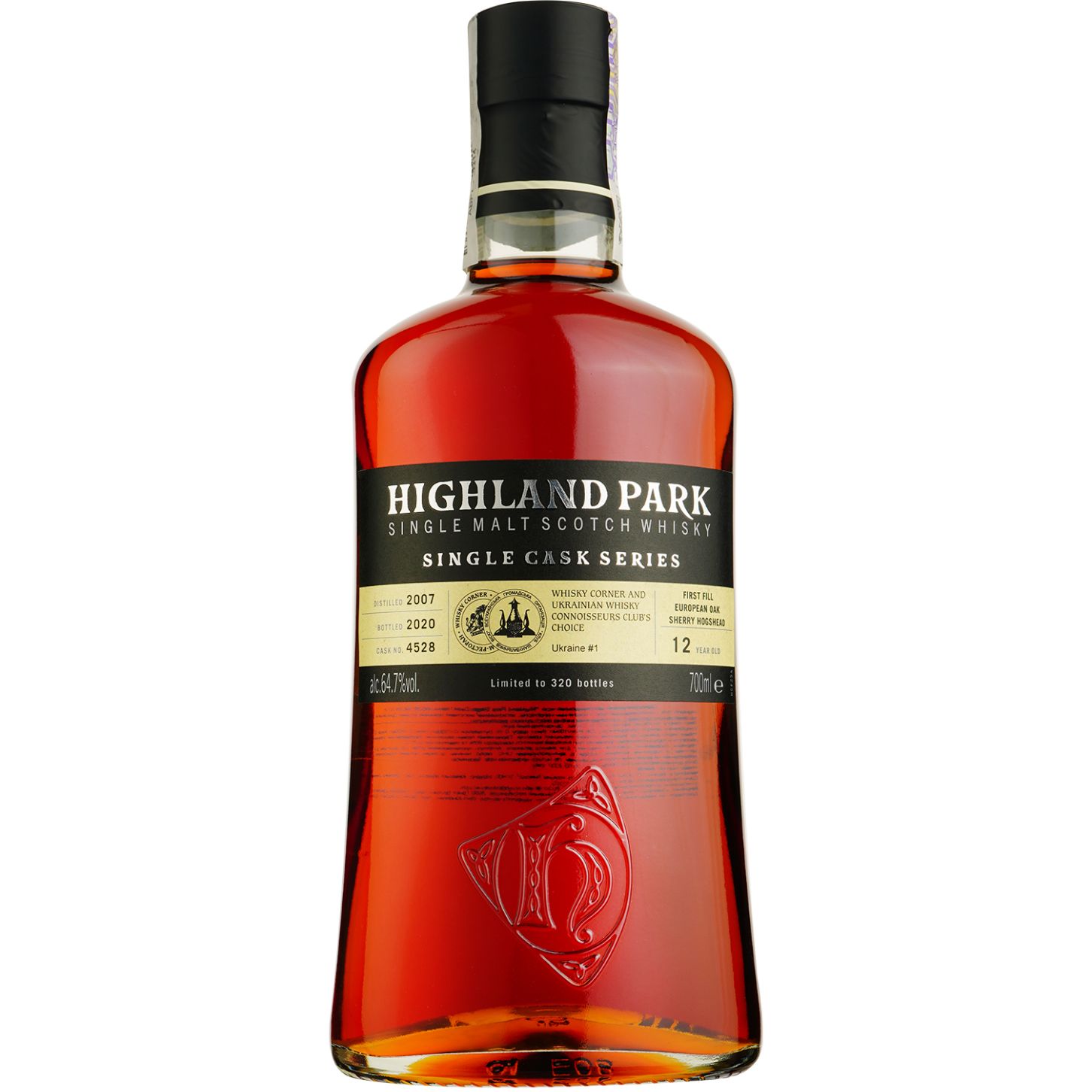 Віскі Highland Park 12 Years Old Ukraine #1 Single Malt Scotch Whisky, у подарунковій упаковці, 64,7%, 0,7 л - фото 2