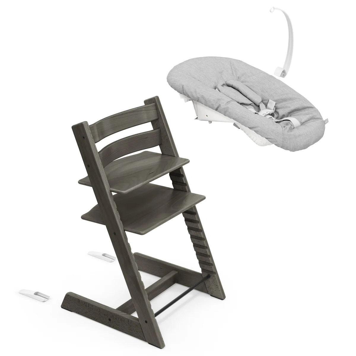 Набор Stokke Newborn Tripp Trapp Hazy Grey: стульчик и кресло для новорожденных (k.100126.52) - фото 2