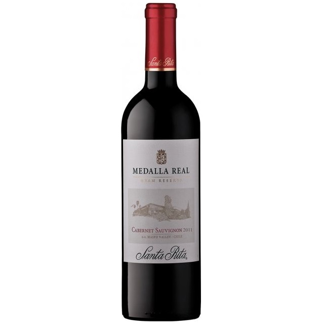 Вино Medalla Real Gran Reserva Cabernet Sauvignon Maipo Valley D.O., червоне, сухе, 14%, 0,75 л - фото 1