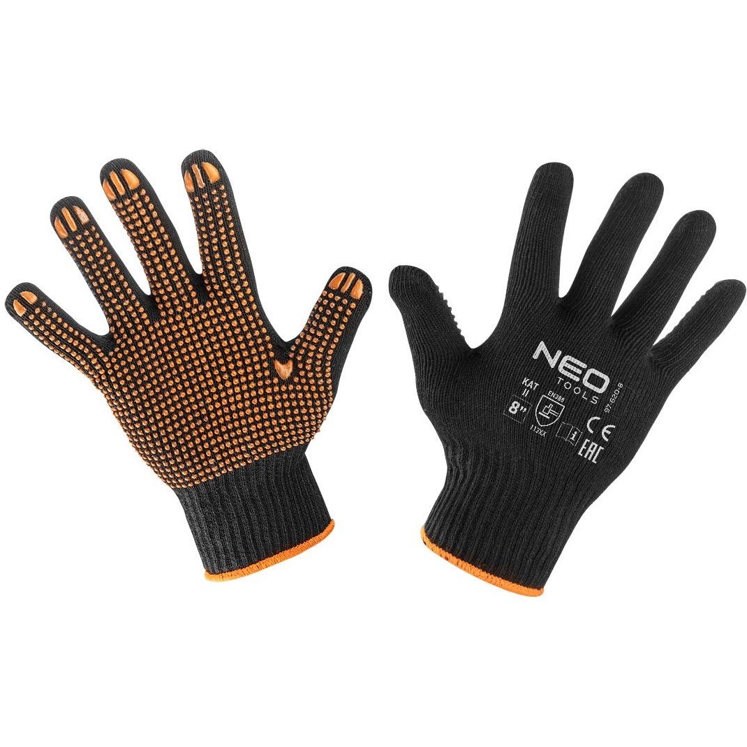 Перчатки рабочие Neo Tools размер 8 черные (97-620-8) - фото 1
